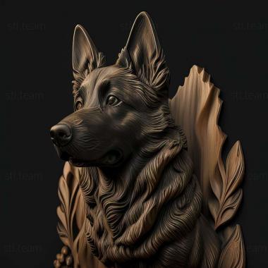 3D model Croatian Shepherd dog (STL)